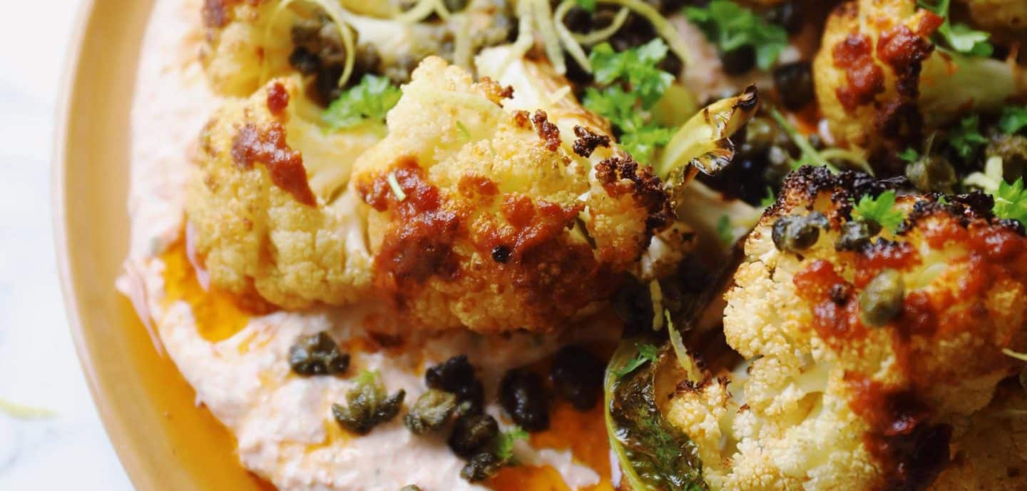 Bagt blomkål med haydari