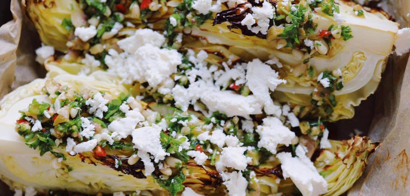 Bagt spidskål med chimichurri