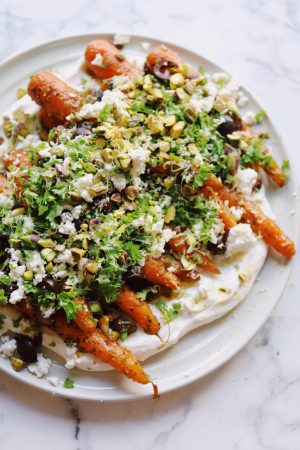 Baked carrots with pesto