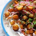 Feta cream with crispy potatoes