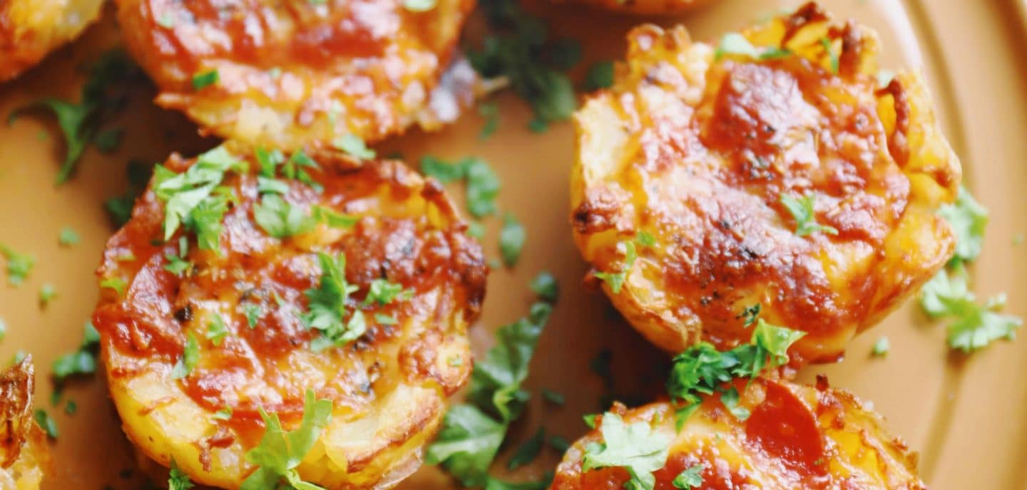 Fyldte kartofler med pepperoni