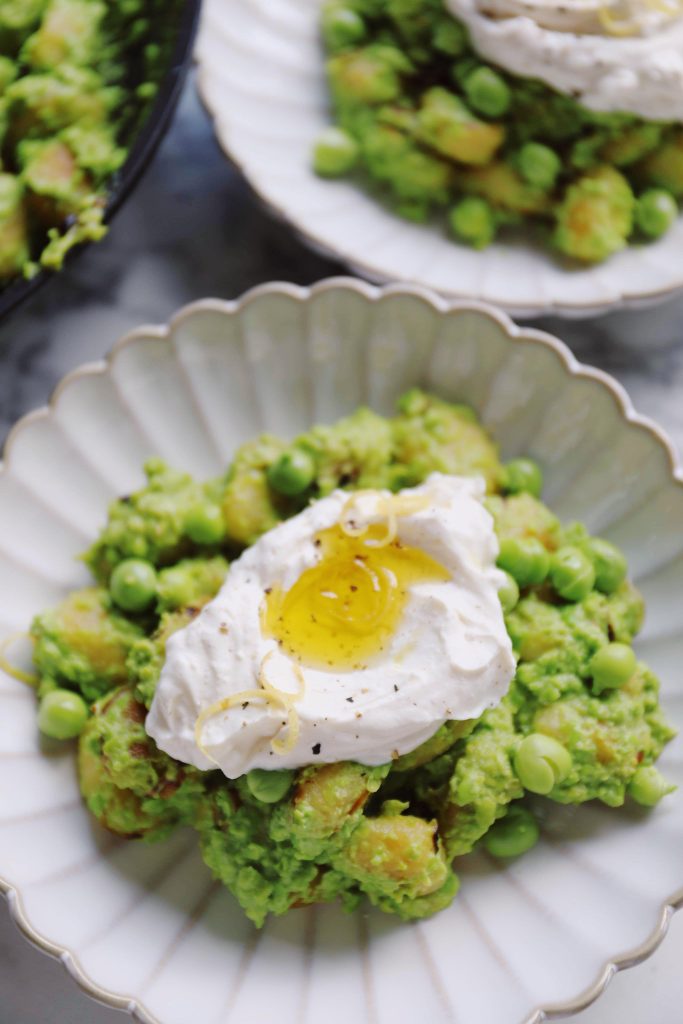 Stegt gnocchi med ærter