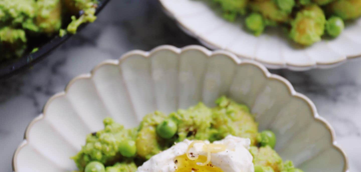 Stegt gnocchi med ærter