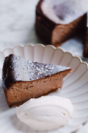 Basque burnt chokolade cheesecake