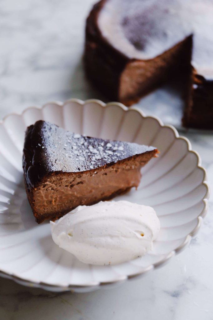 Basque burnt chokolade cheesecake