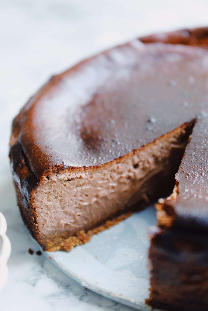 Basque burnt chokolade cheesecake