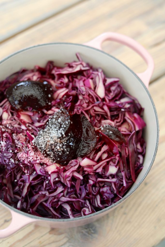 Homemade red cabbage