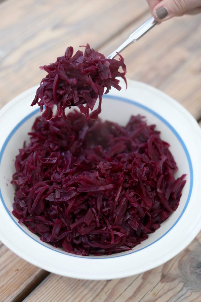 Homemade red cabbage