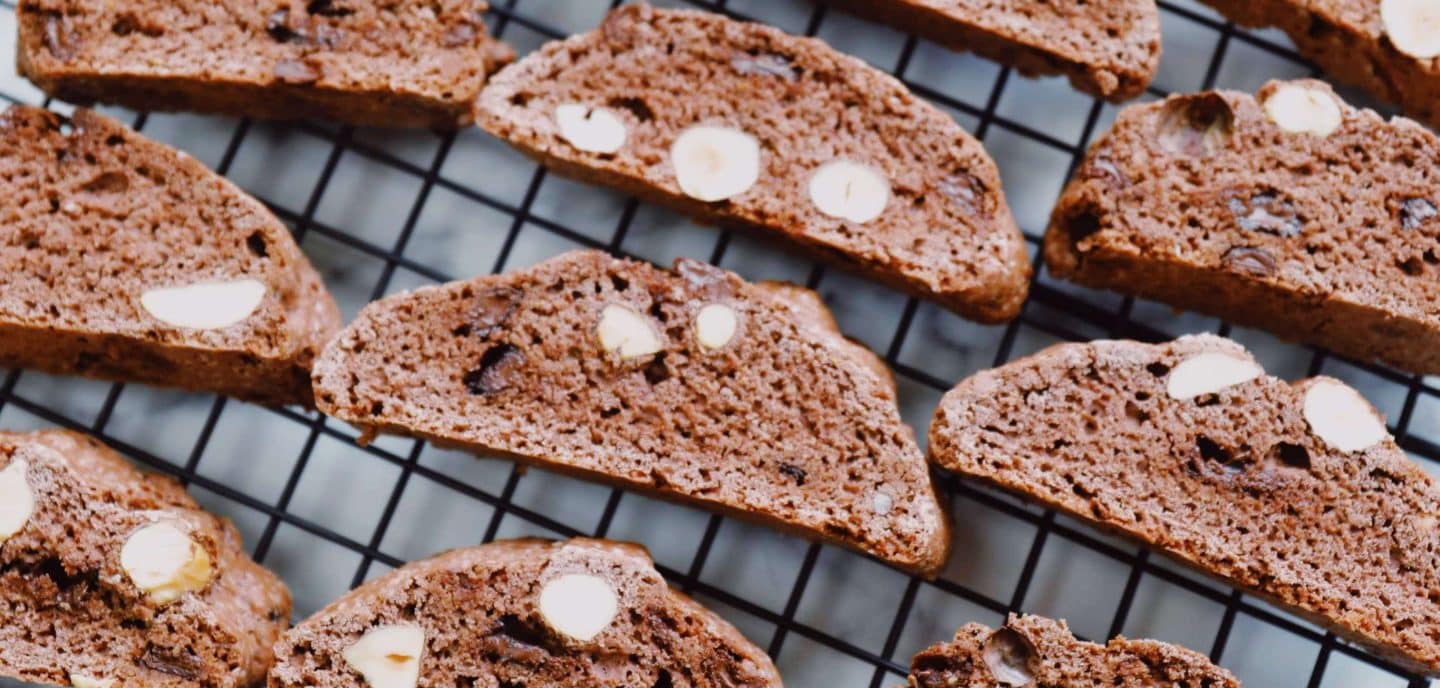 Biscotti med chokolade