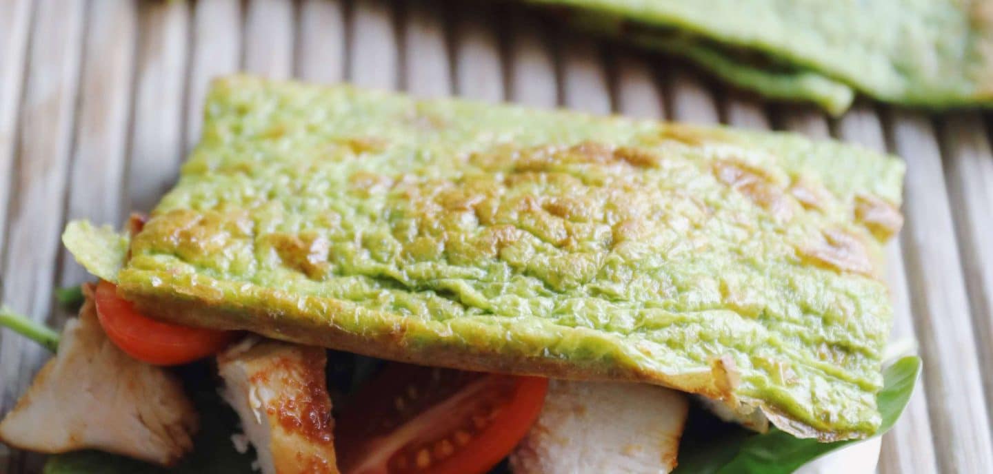 Fladbrød med hytteost og spinat