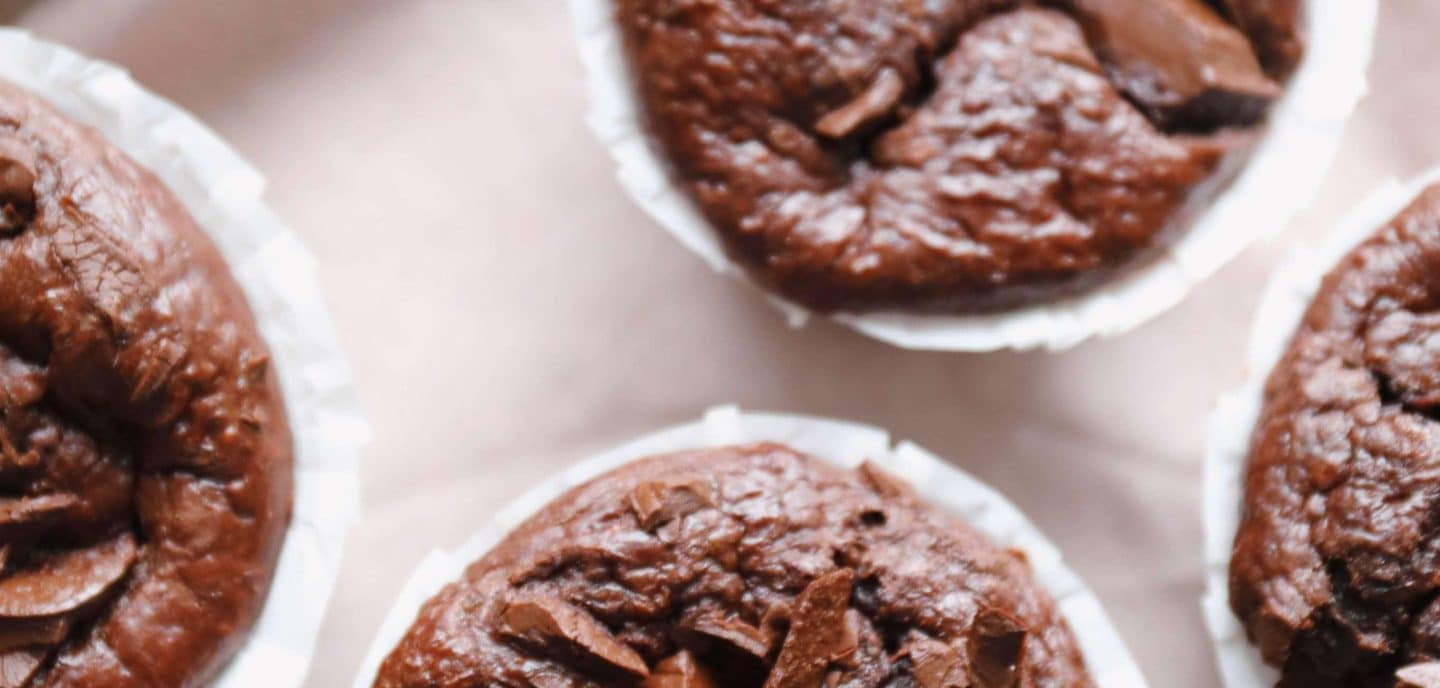 Chokolademuffins med hytteost