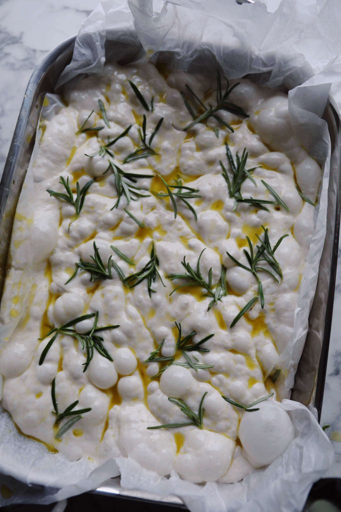 Focaccia med røremaskine