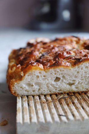 Focaccia med røremaskine