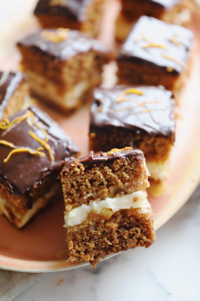 Gingerbread sponge cake with buttercream