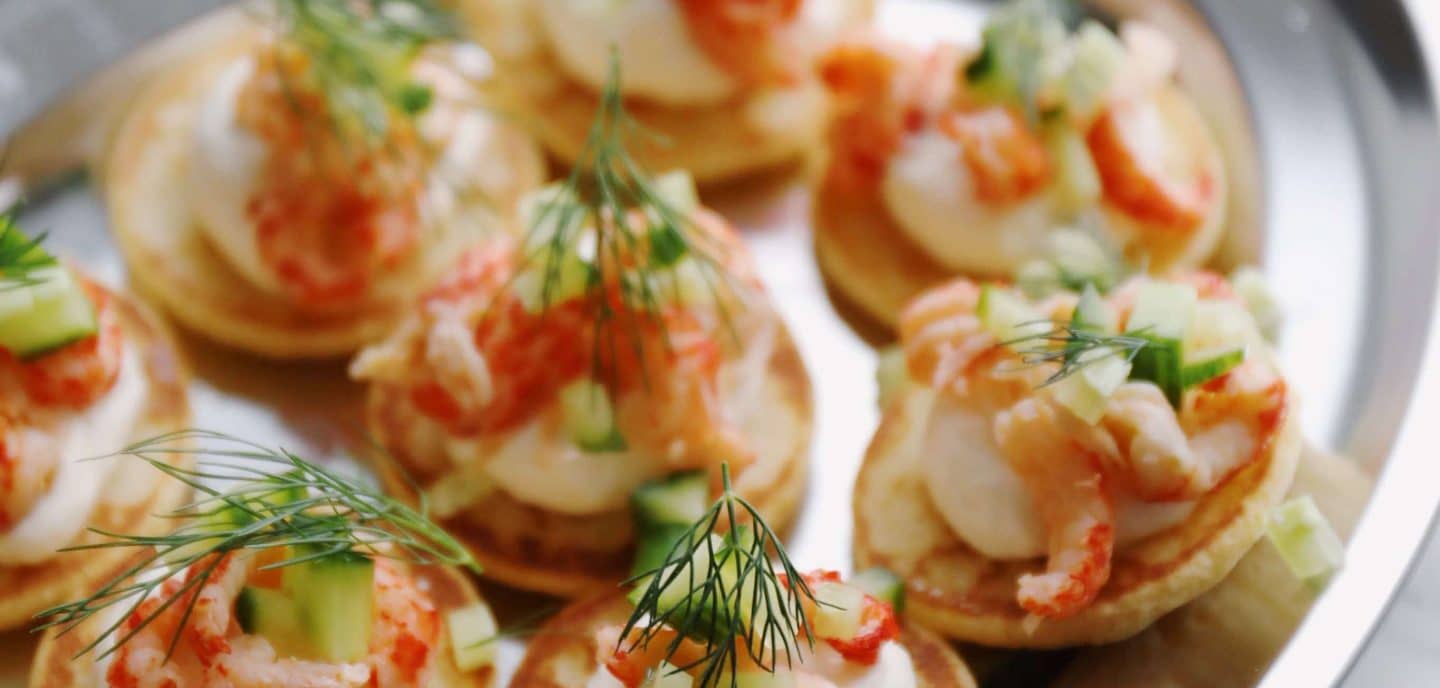 Blinis med peberrodscreme