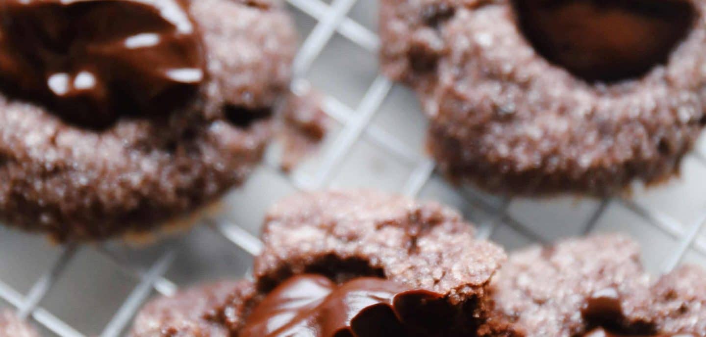 Chokoladecookies med ganache