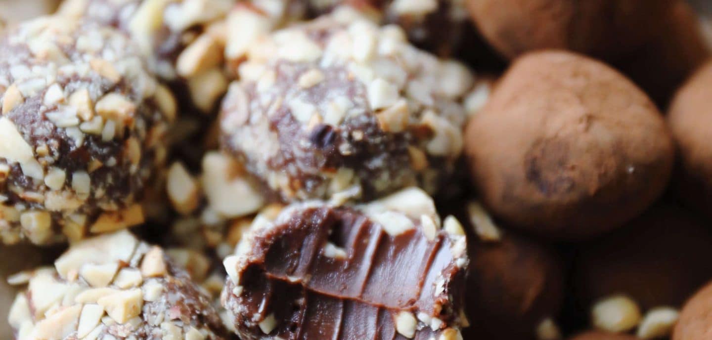 Nutellatrøfler med kaffe