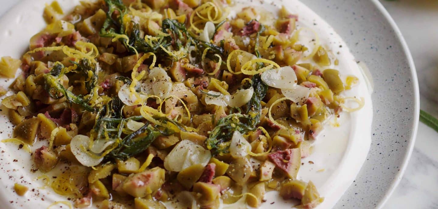 Ricottacreme med oliven