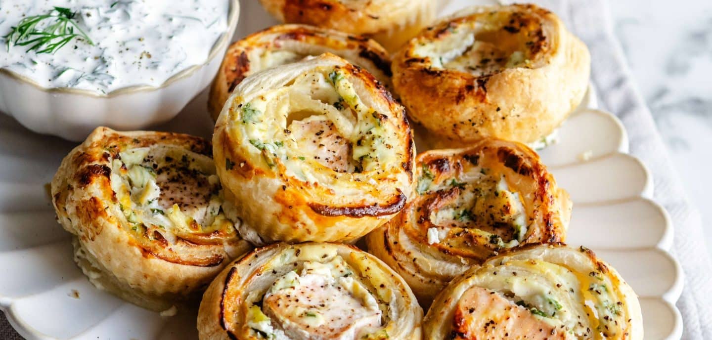 Laks i butterdej med ricotta