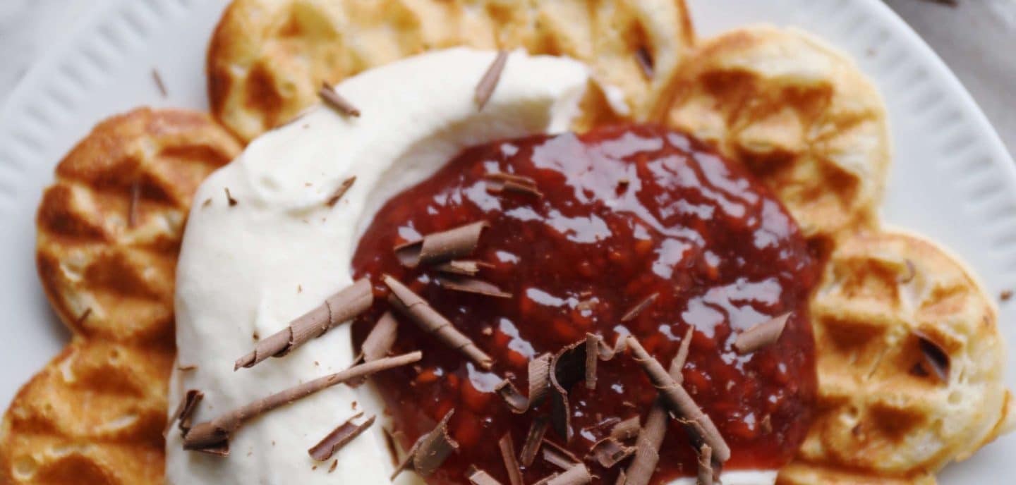 Vafler ala fastelavnsbolller