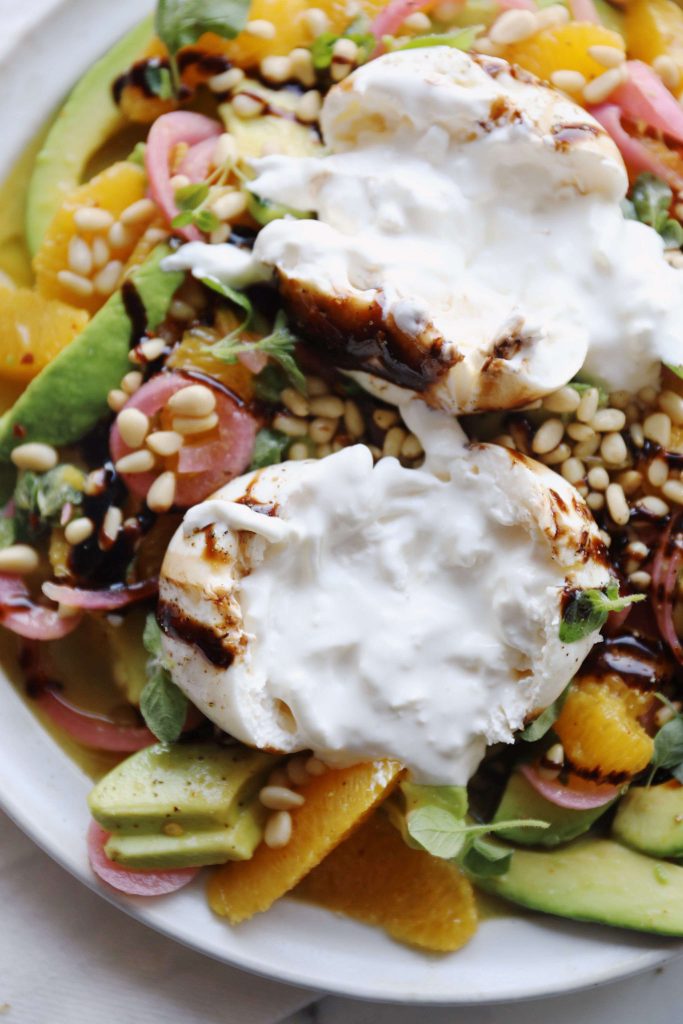 Appelsinsalat med burrata