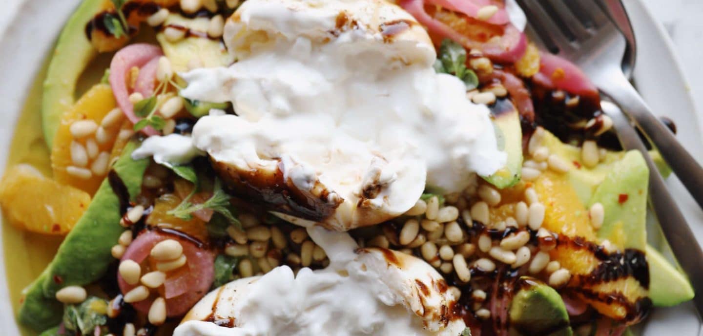 Appelsinsalat med burrata