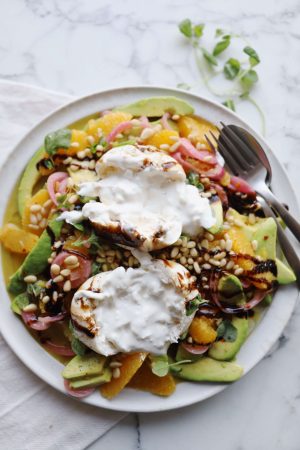 Appelsinsalat med burrata