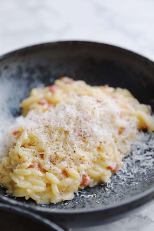 Orzo carbonara