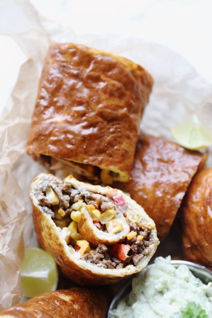 Hytteost wrap med oksekød