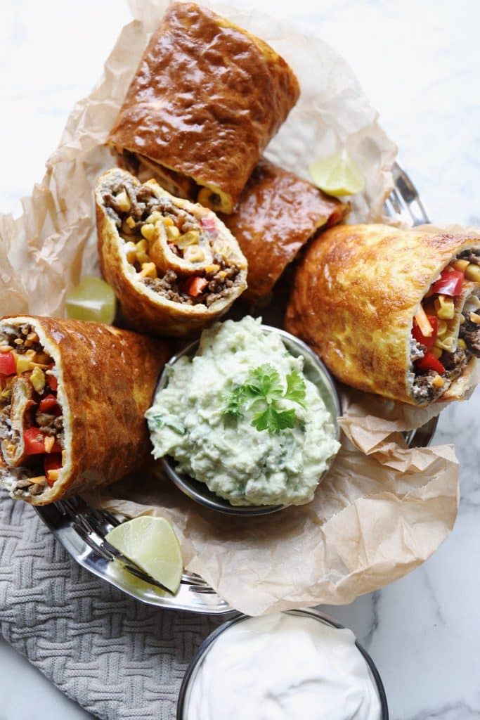 Hytteost wrap med oksekød