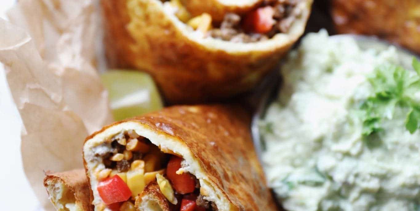 Hytteost wrap med oksekød