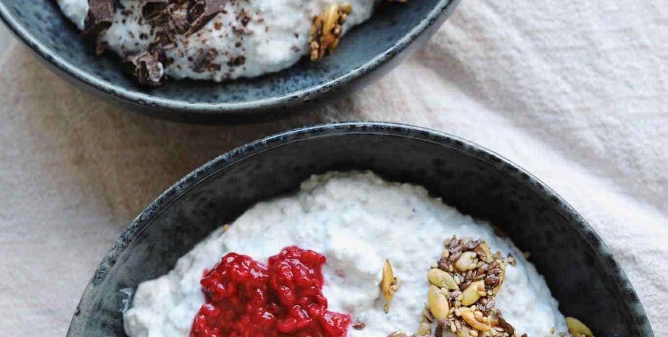 Chiagrød med hytteost