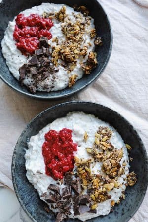 Chiagrød med hytteost