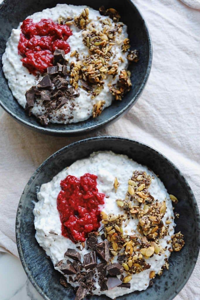 Chiagrød med hytteost