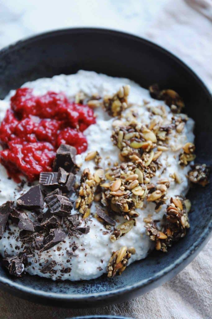 Chiagrød med hytteost