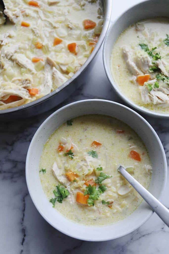 Cremet kyllingesuppe