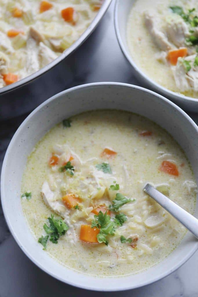 Cremet kyllingesuppe