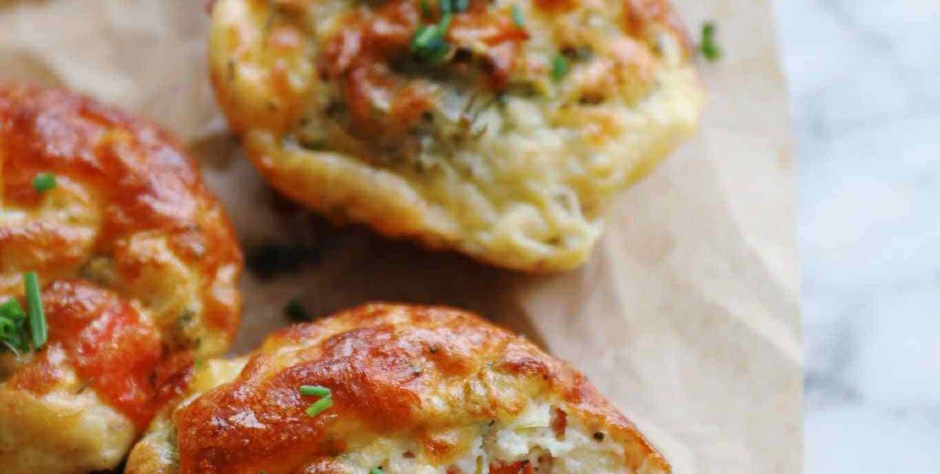 Æggemuffins med hytteost