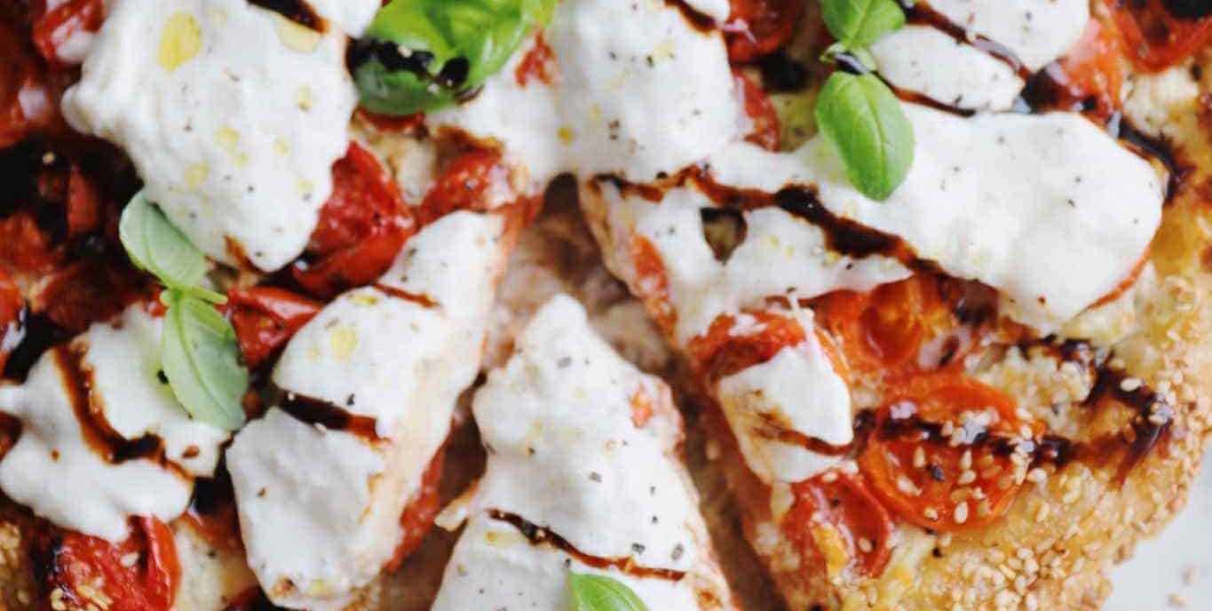 Rispapirtærte med tomater