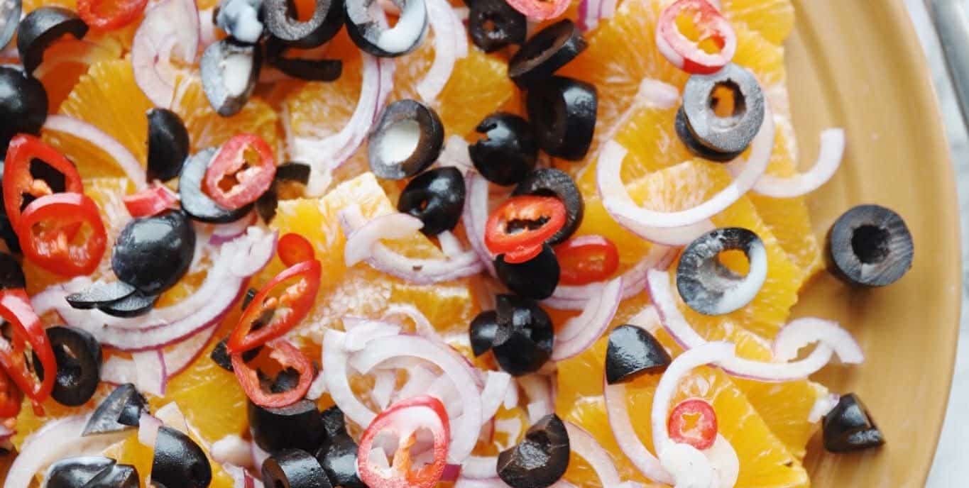 Appelsinsalat med fløde