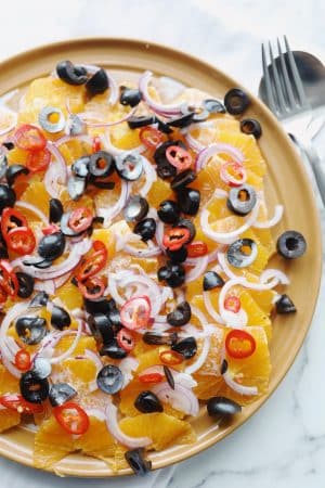 Appelsinsalat med fløde