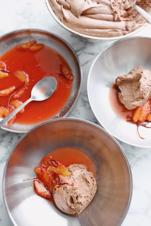 Chokolademousse med blodappelsin