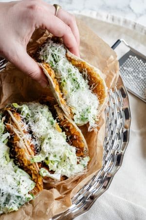 Crispy Chicken Cæsar Tacos