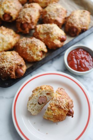 Pølsehorn med hytteost