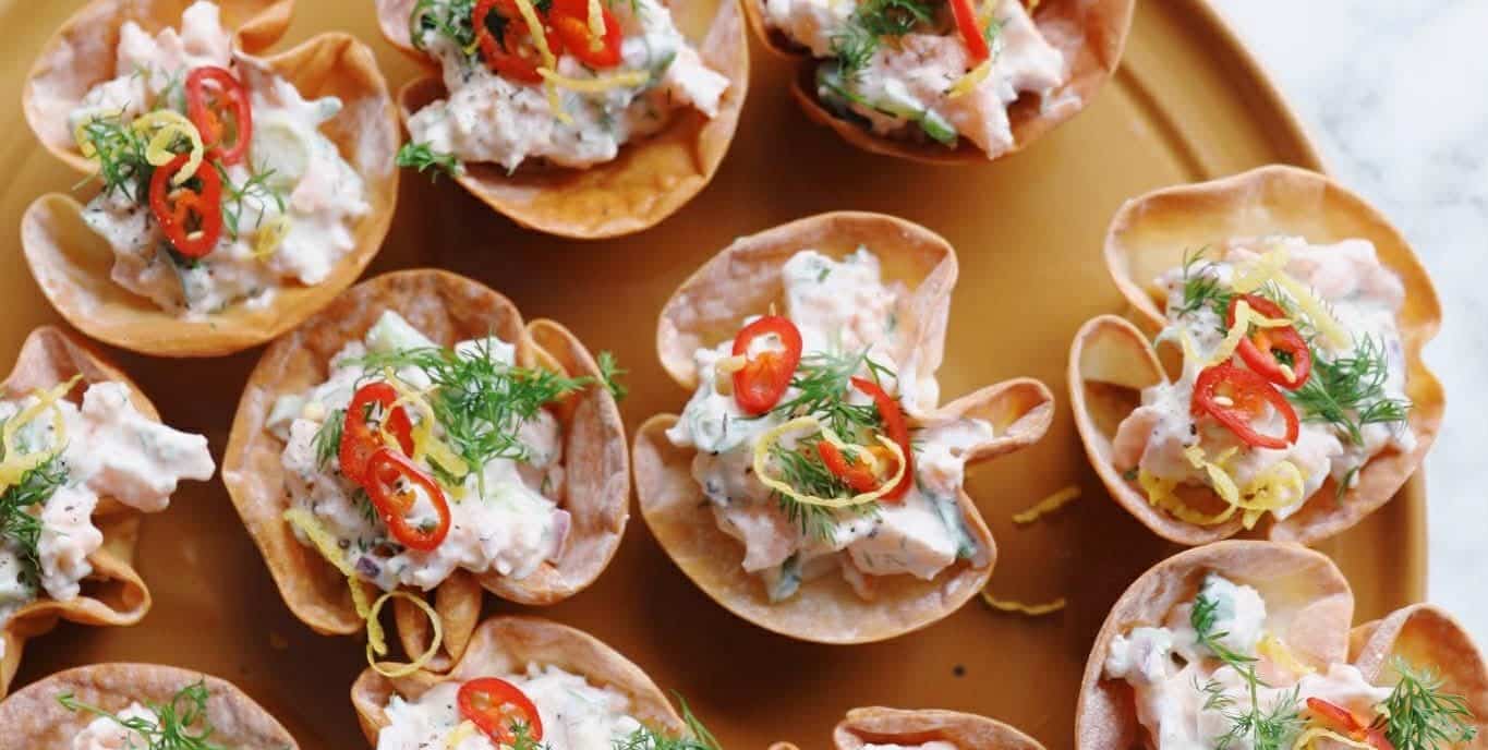 Wontonskåle med laks