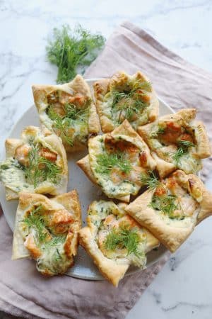 Laksemuffins med butterdej