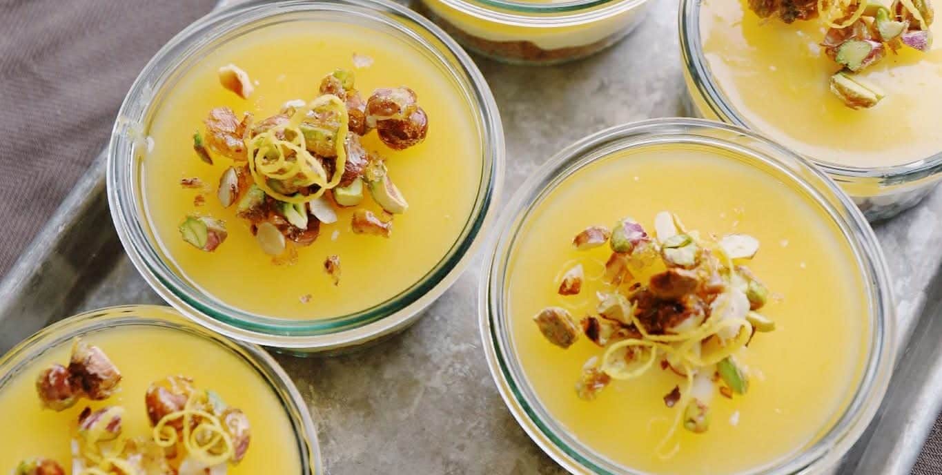 Citron cheesecake i glas