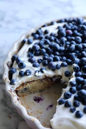 Blåbærmazarin med creme