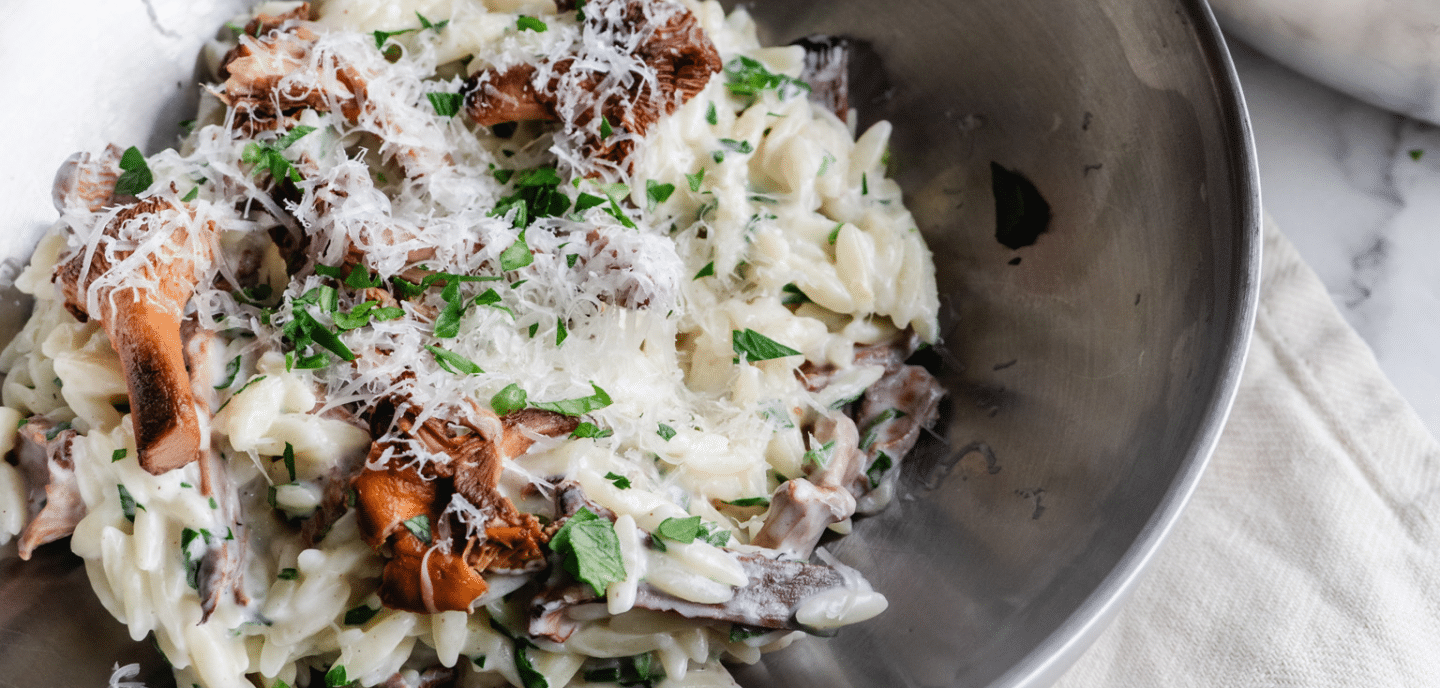 Orzo med kantareller